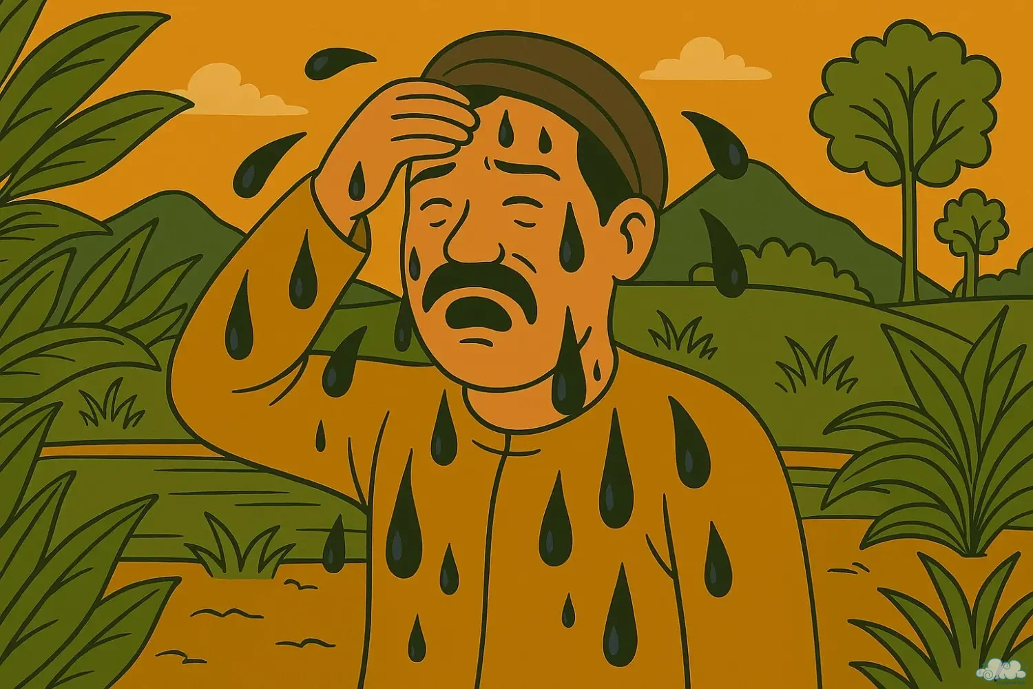 Đổ mồ hôi mực